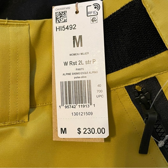 Adidas Womens  Terrex Primaloft Resort 2 Layer Insulated Stretch Pants Medium - Picture 6 of 11